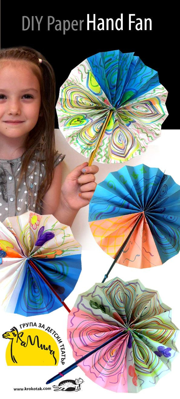 Summer Crafts For Seniors
 DIY Paper Hand Fan krokotak craft SUMMER