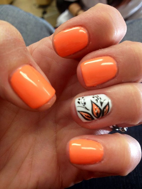 Summer Nails Design
 47 Summer Orange Colors Nails Art Design Koees Blog