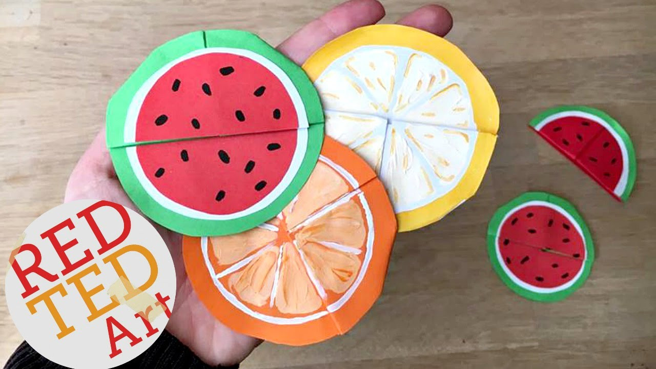 Summer Paper Crafts
 Easy Melon Bookmarks Summer Origami & Paper Crafts