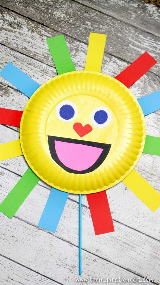 Summer Paper Crafts
 Summer Sun Paper Plate Craft Puppet · The Inspiration Edit