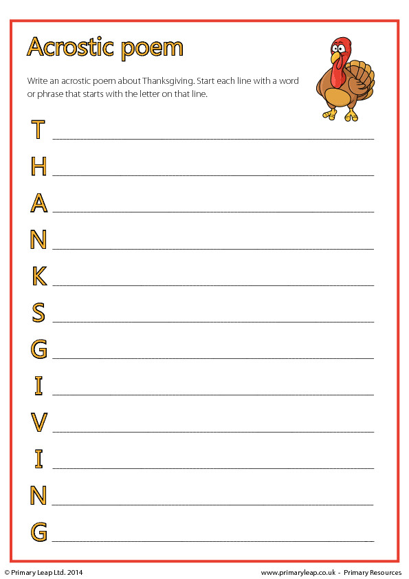 Thanksgiving Activities For High School Students
 66 FREE Thanksgiving Worksheets