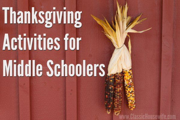 Thanksgiving Activities For High School Students
 Thanksgiving Activities for Middle Schoolers