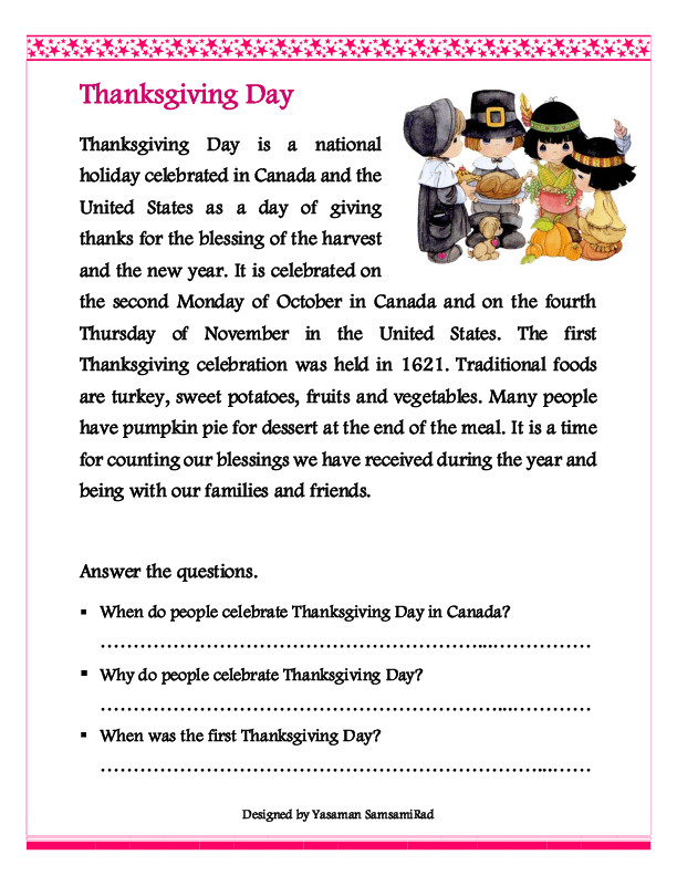 Thanksgiving Activities For High School Students
 66 FREE Thanksgiving Worksheets
