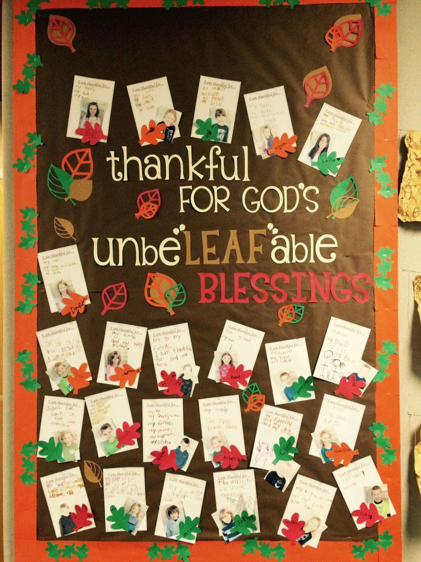 Thanksgiving Bulletin Board Ideas For Church
 A fall Thanksgiving October or November bulletin board