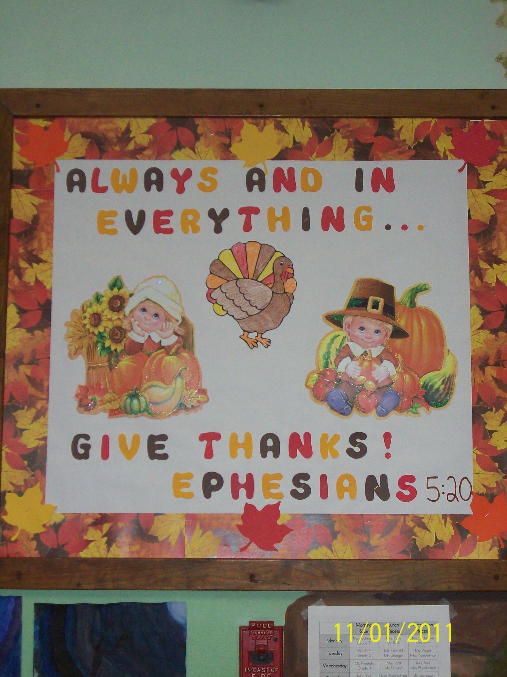 Thanksgiving Bulletin Board Ideas For Church
 Thanksgiving Bulletin Board