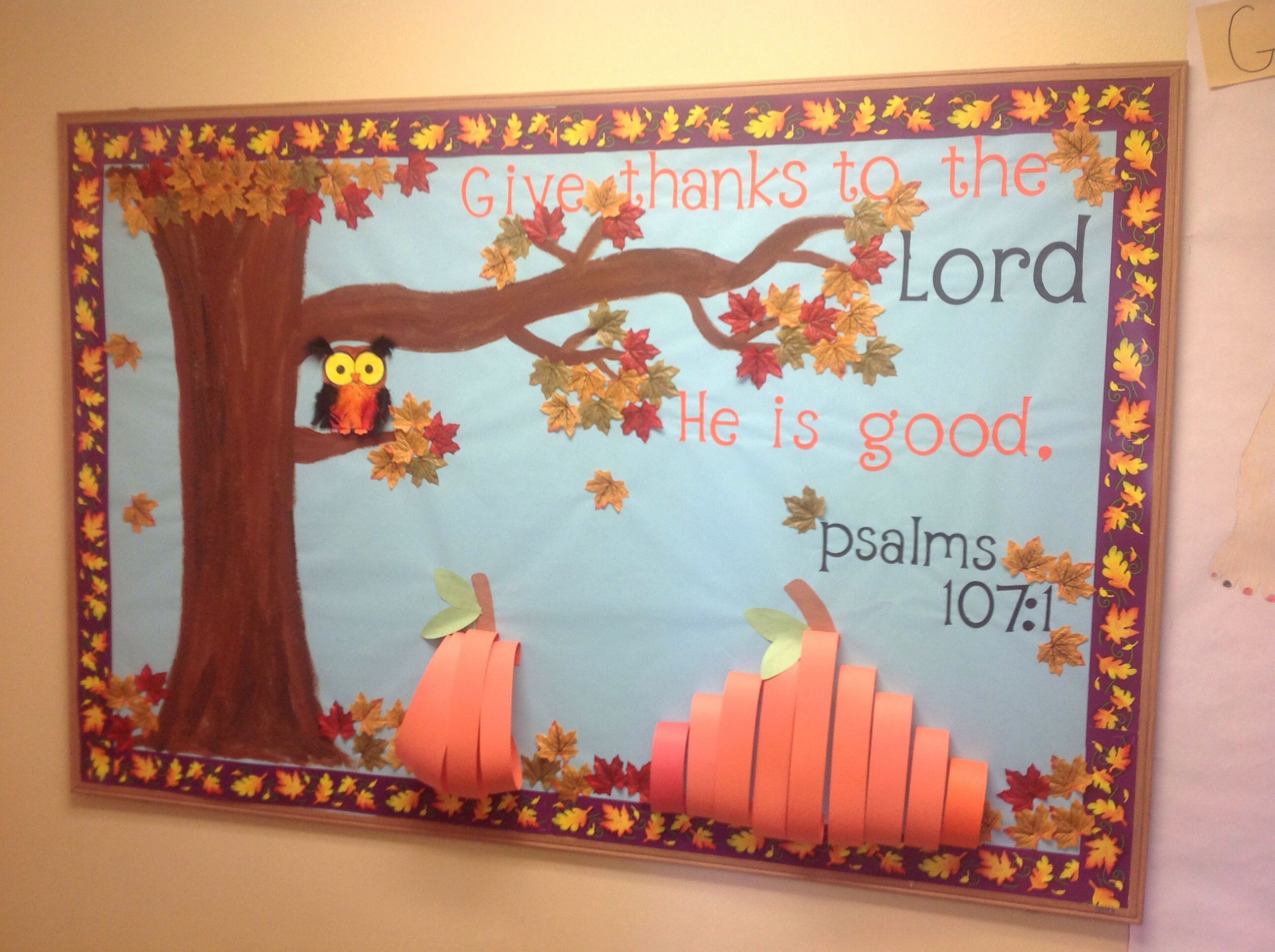 Thanksgiving Bulletin Board Ideas For Church
 Fall Christian bulletin boards