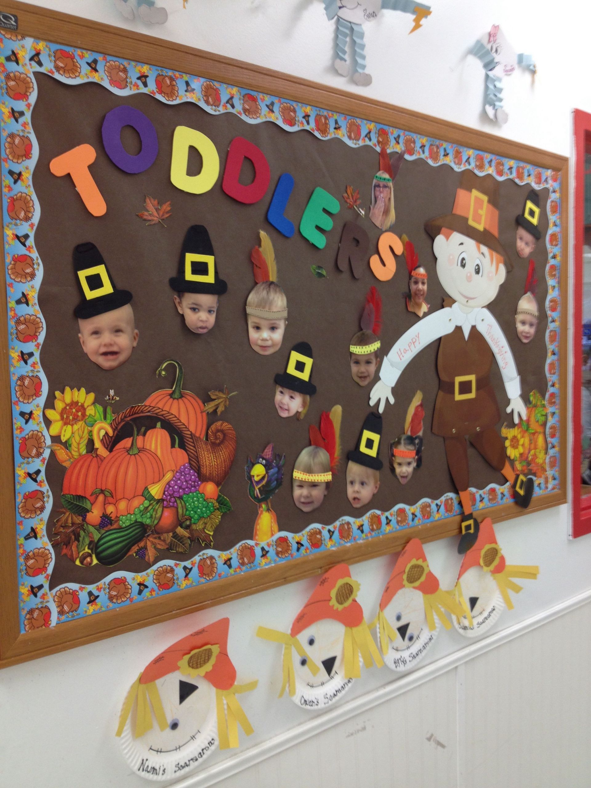 Thanksgiving Bulletin Board Ideas For Preschool
 Happy Thanksgiving Bulletin board finished