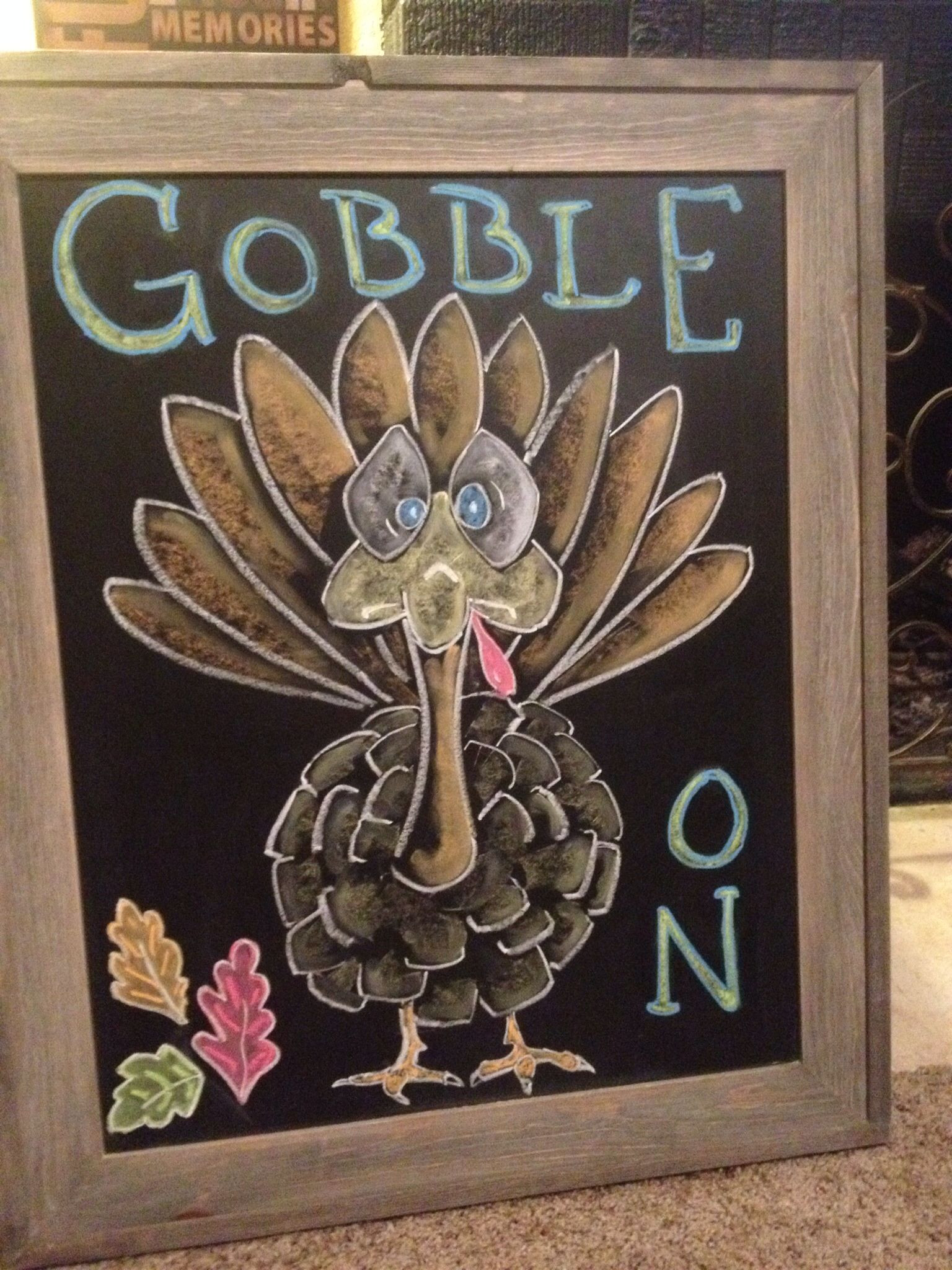 Thanksgiving Chalkboard Ideas
 My front porch chalkboard art for November