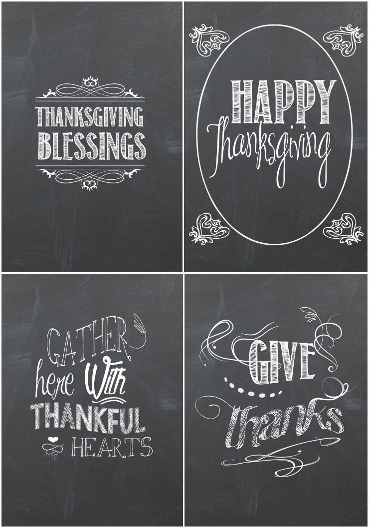 Thanksgiving Chalkboard Ideas
 Thanksgiving Chalkboard Printables
