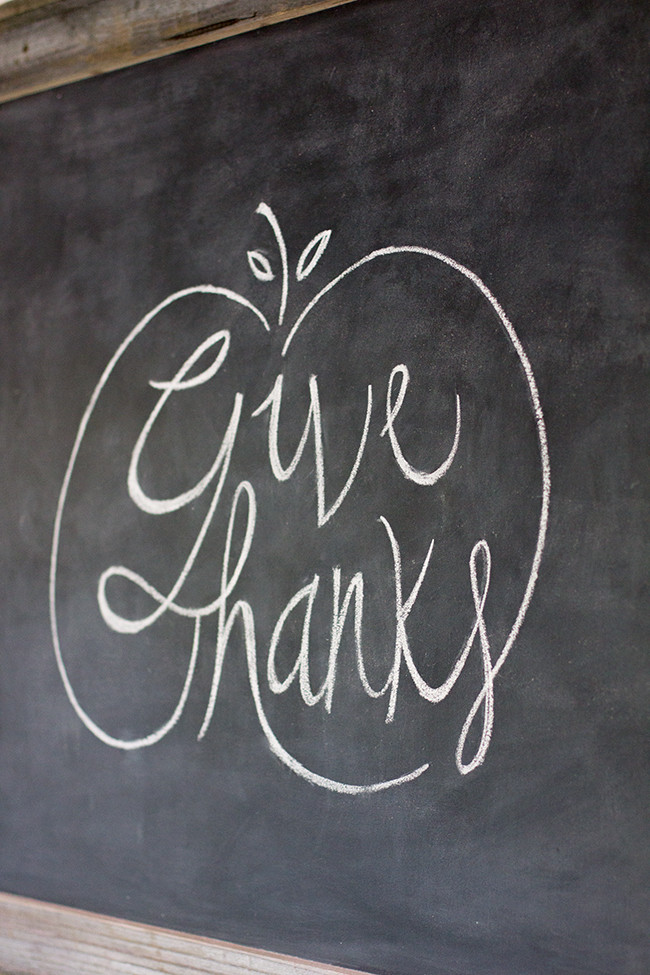 Thanksgiving Chalkboard Ideas
 Easy Chalkboard Lettering Tutorial Free Fall Template