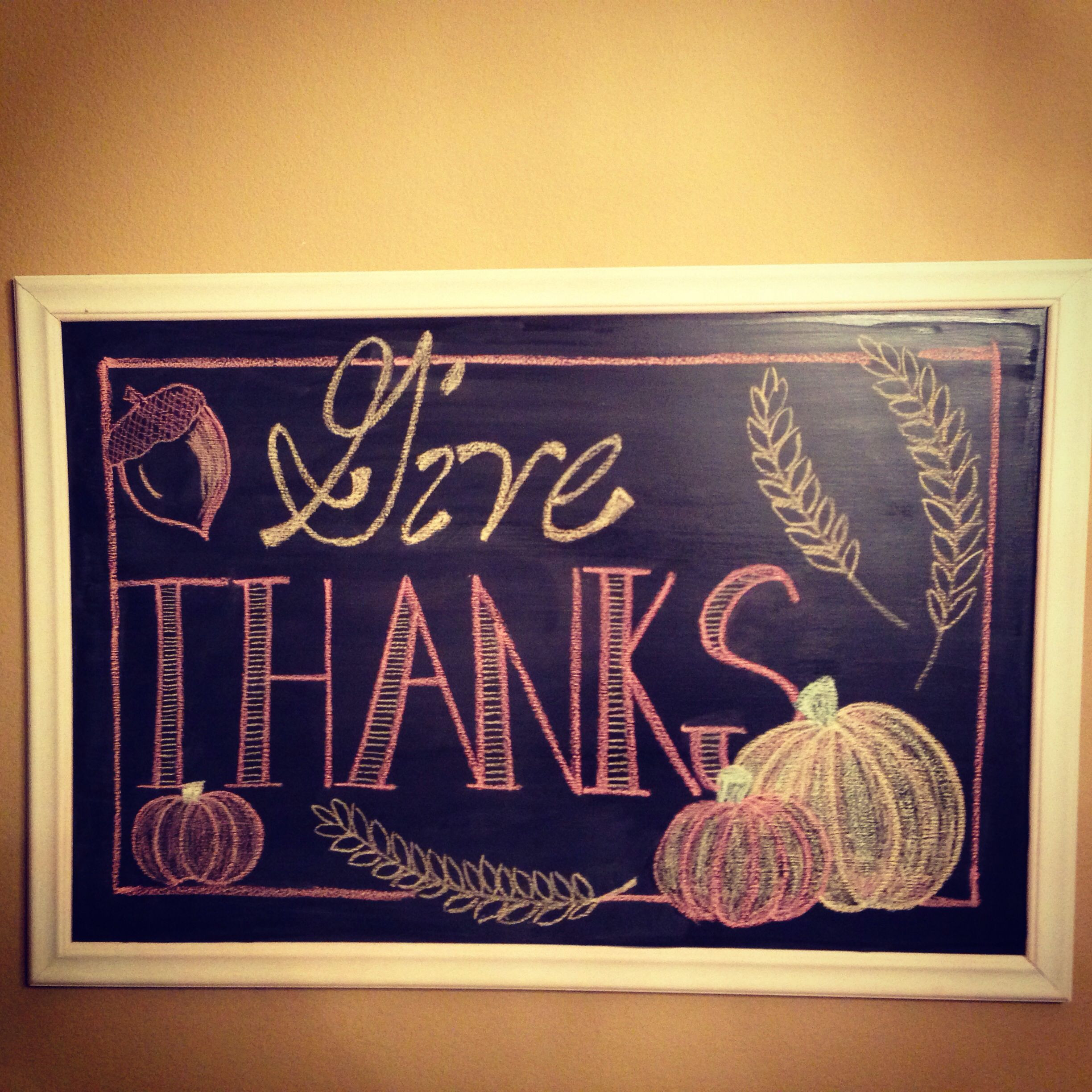 Thanksgiving Chalkboard Ideas
 Thanksgiving Chalkboard Incorporate this onto a canvas