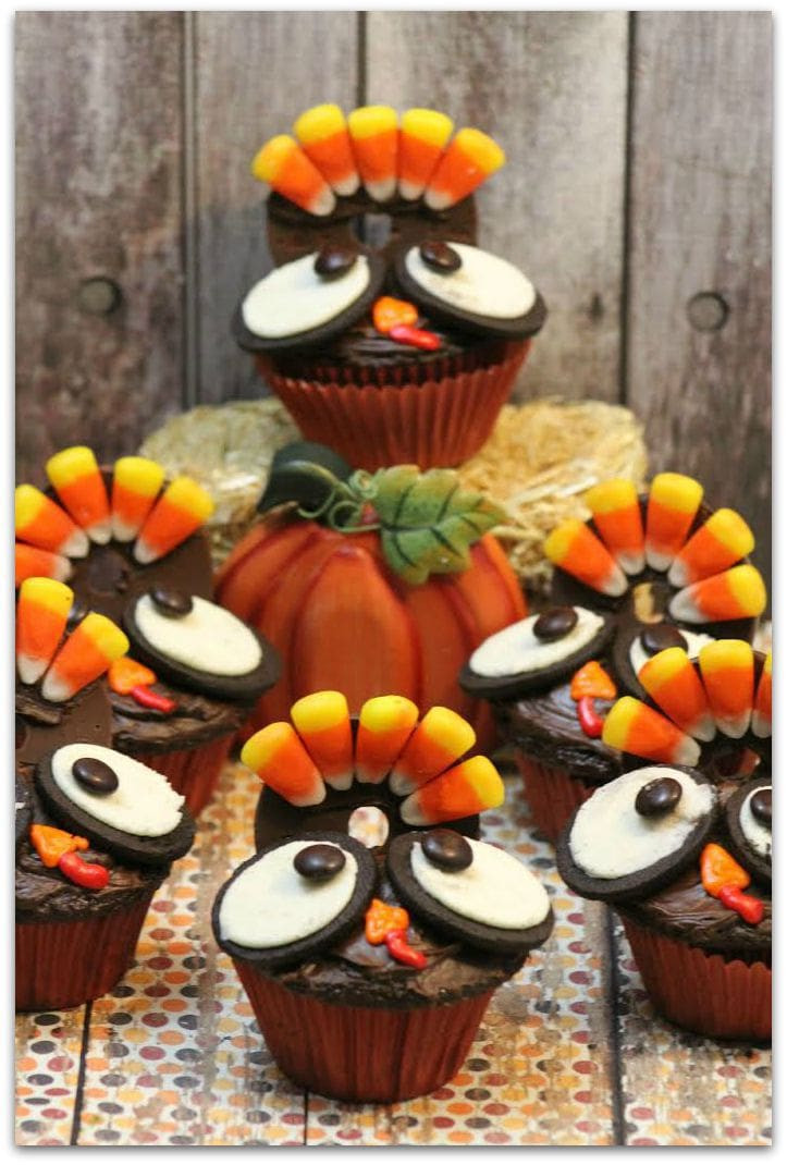 Thanksgiving Dessert Ideas For Kids
 Thanksgiving Turkey Cupcakes Food Fun & Faraway Places