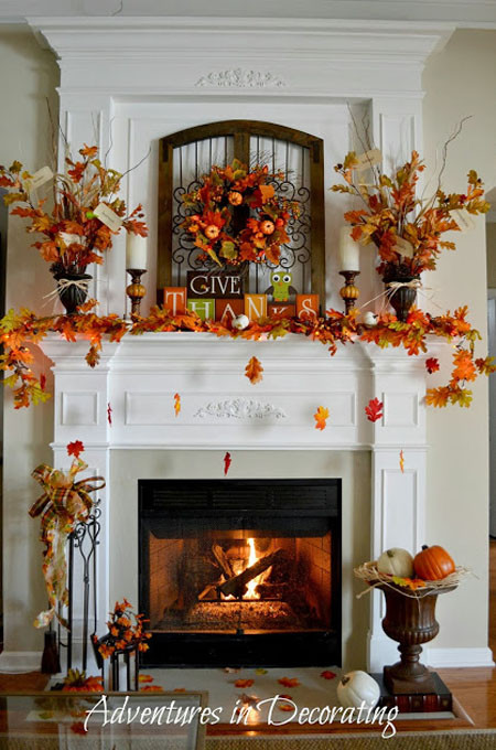 Thanksgiving Mantel Decor
 36 Cozy Thanksgiving Decorating Ideas Easyday