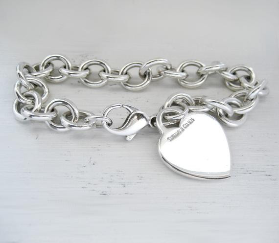 Tiffany And Co Bracelet 925
 Tiffany & Co Heart Charm Bracelet 925 Sterling Silver by