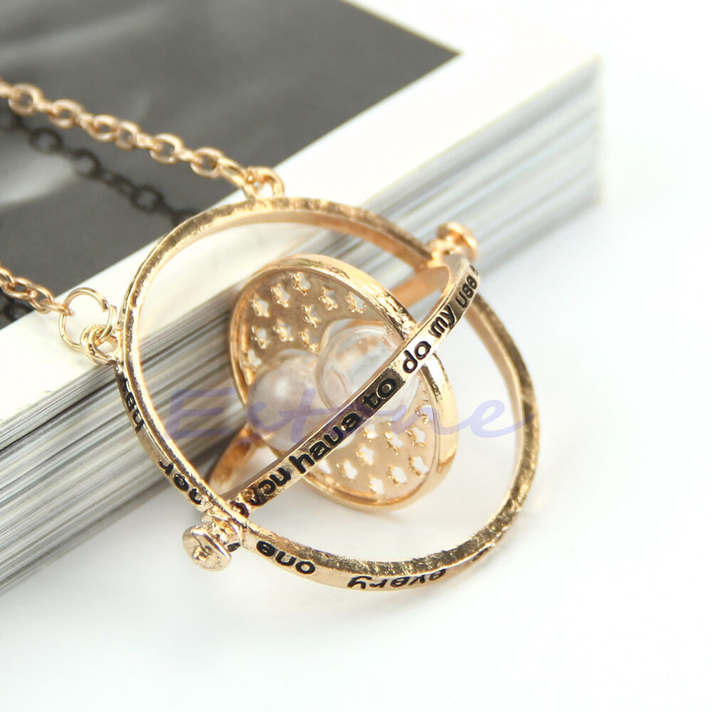 Time Turner Necklace
 Time Turner Gold Hourglass Necklace Hermione Granger