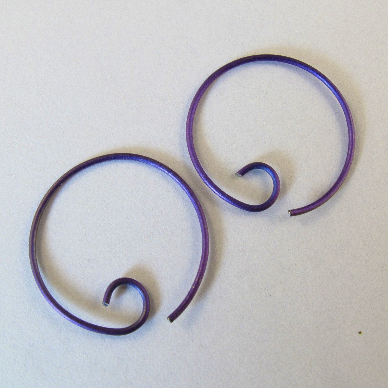 Titanium Hoop Earrings
 nickel free TITANIUM Hoop Earrings Small Purple Earrings