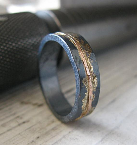 Unique Wedding Rings For Men
 Mens Wedding Band Rustic Wedding Band Mens Wedding Ring Unique