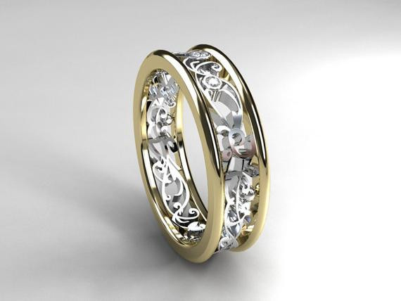 Unique Wedding Rings For Men
 Men s wedding band Diamond ring Yellow gold men
