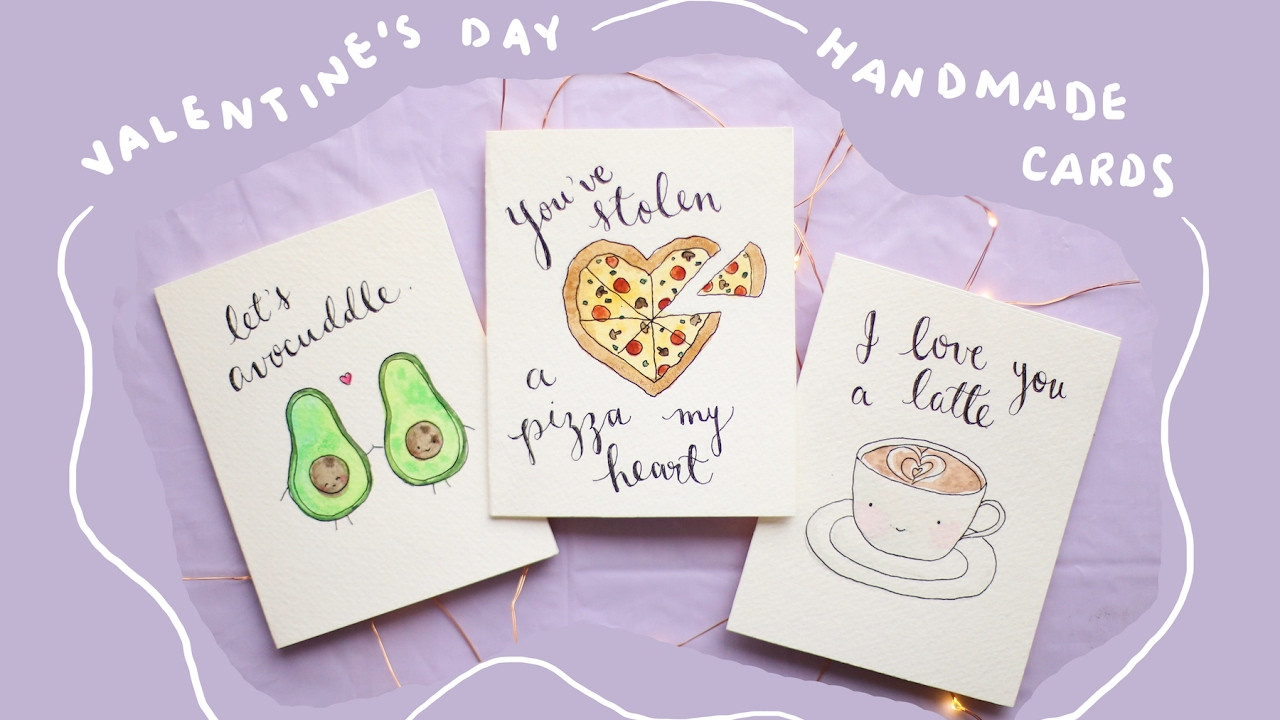 Valentines Day Cards Diy
 DIY Valentine s Day Special 💕 Food Pun Cards 🍕 🤗 ☕