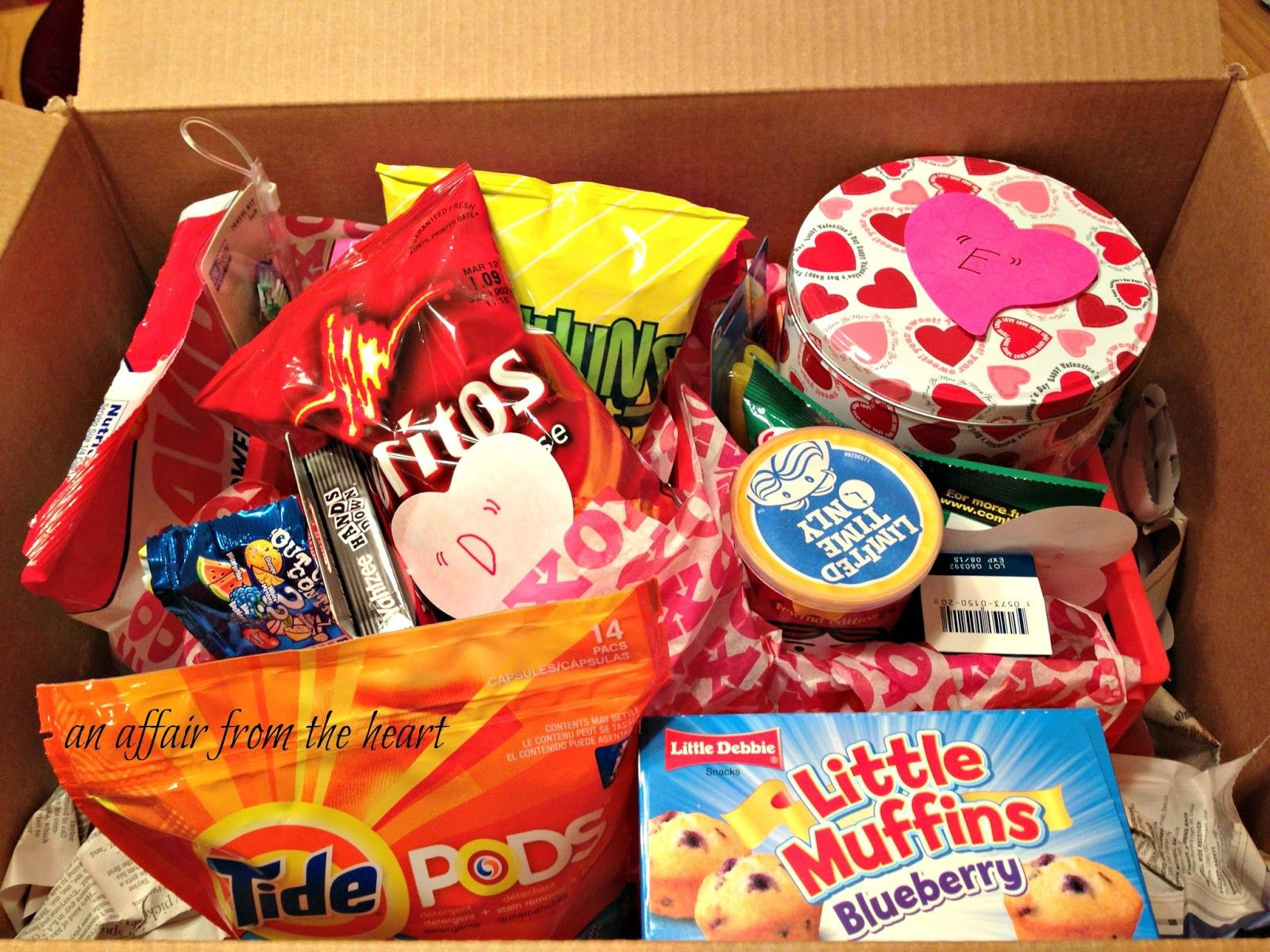Valentines Day Care Package Ideas
 College Care Package Valentine Style change it up for