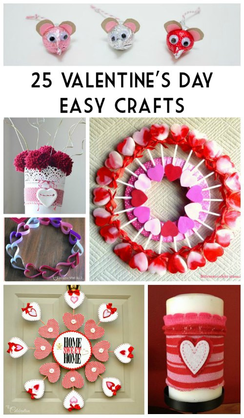Valentines Day Craft Projects
 25 Valentine s Day Easy Crafts BargainBriana