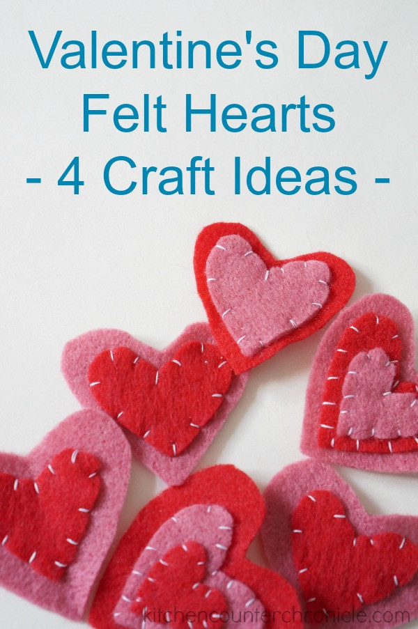 Valentines Day Craft Projects
 Valentine Felt Hearts 1 Heart 4 Crafts