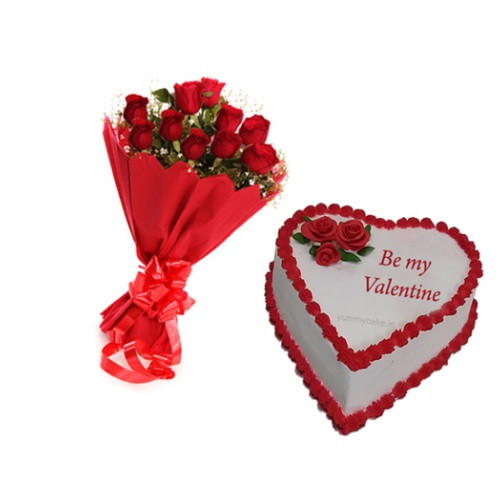 Valentines Day Gift Online
 Valentines Day Gifts line Cake with Flowers
