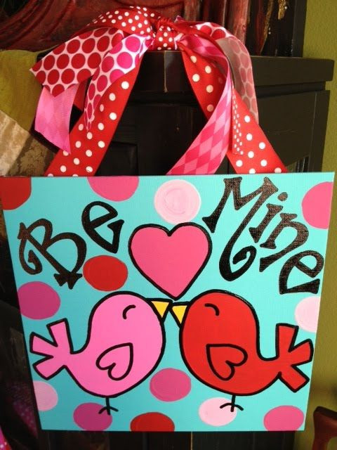 Valentines Day Painting Ideas
 22 best Valentine s Day Canvas Ideas images on Pinterest