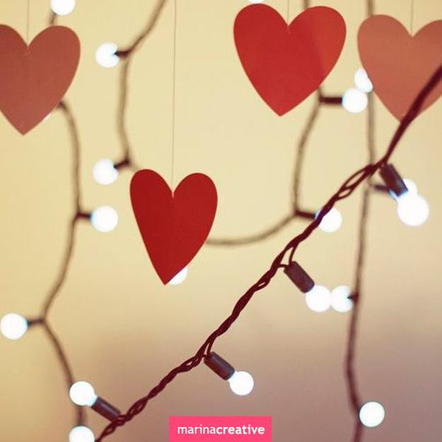 Valentines Day Romance Ideas
 Romantic Home Decorating with Lights Glowing Valentines