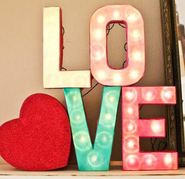 Valentines Day Romance Ideas
 Romantic Home Decorating with Lights Glowing Valentines