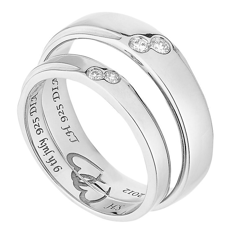 Wedding Ring Sets White Gold
 mitment 9ct White Gold Diamond Set Wedding Ring Set