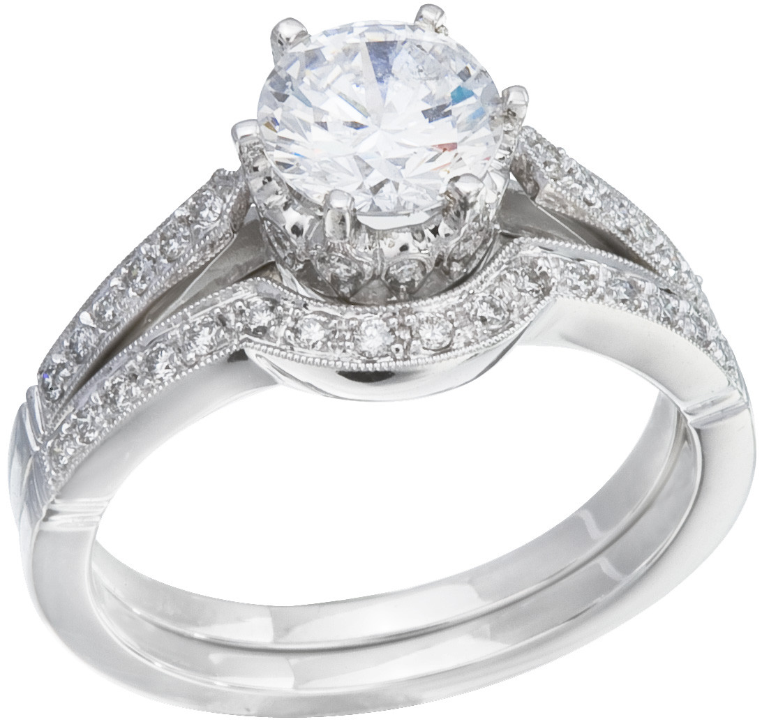 Wedding Ring Sets White Gold
 Wedding Ring Set White Gold with Diamonds