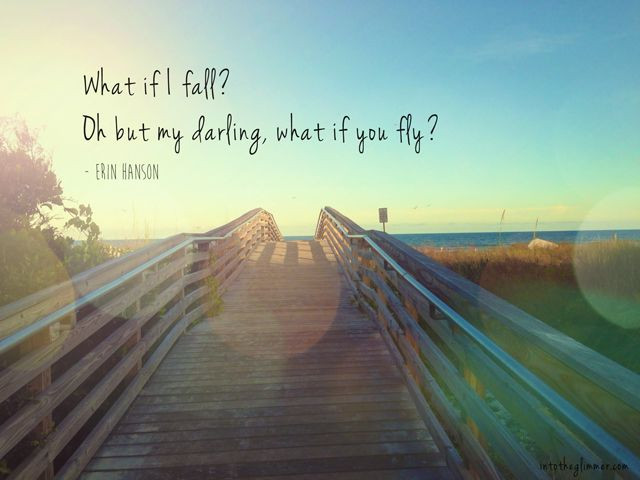 What If I Fall Quote
 What if you fly quote inspiration beach