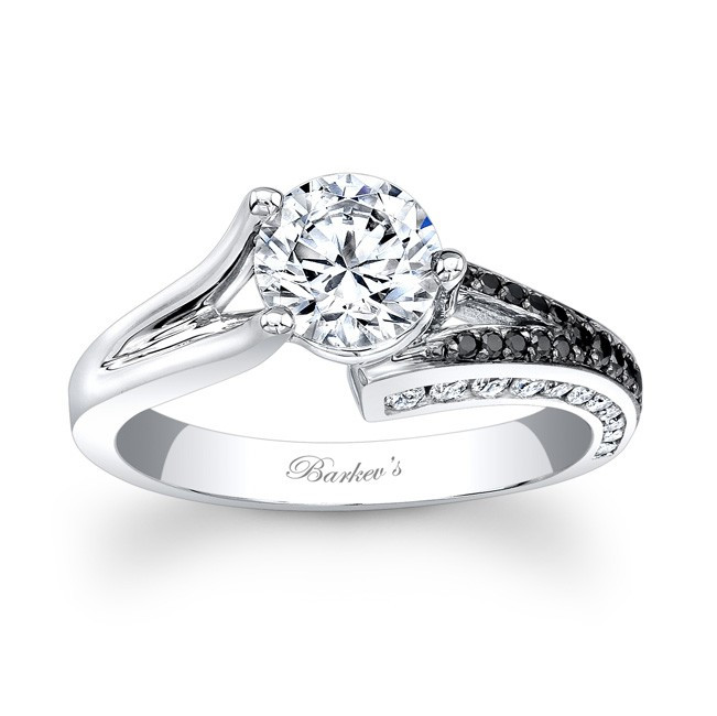 White Diamond Engagement Rings
 Barkev s Black & White Diamond Engagement Ring 7873LBK
