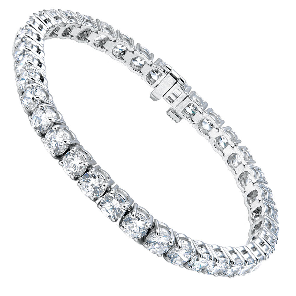 White Gold Bracelet With Diamonds
 DIAMOND TENNIS BRACELET 11 00 CARAT F SI 14KT WHITE GOLD