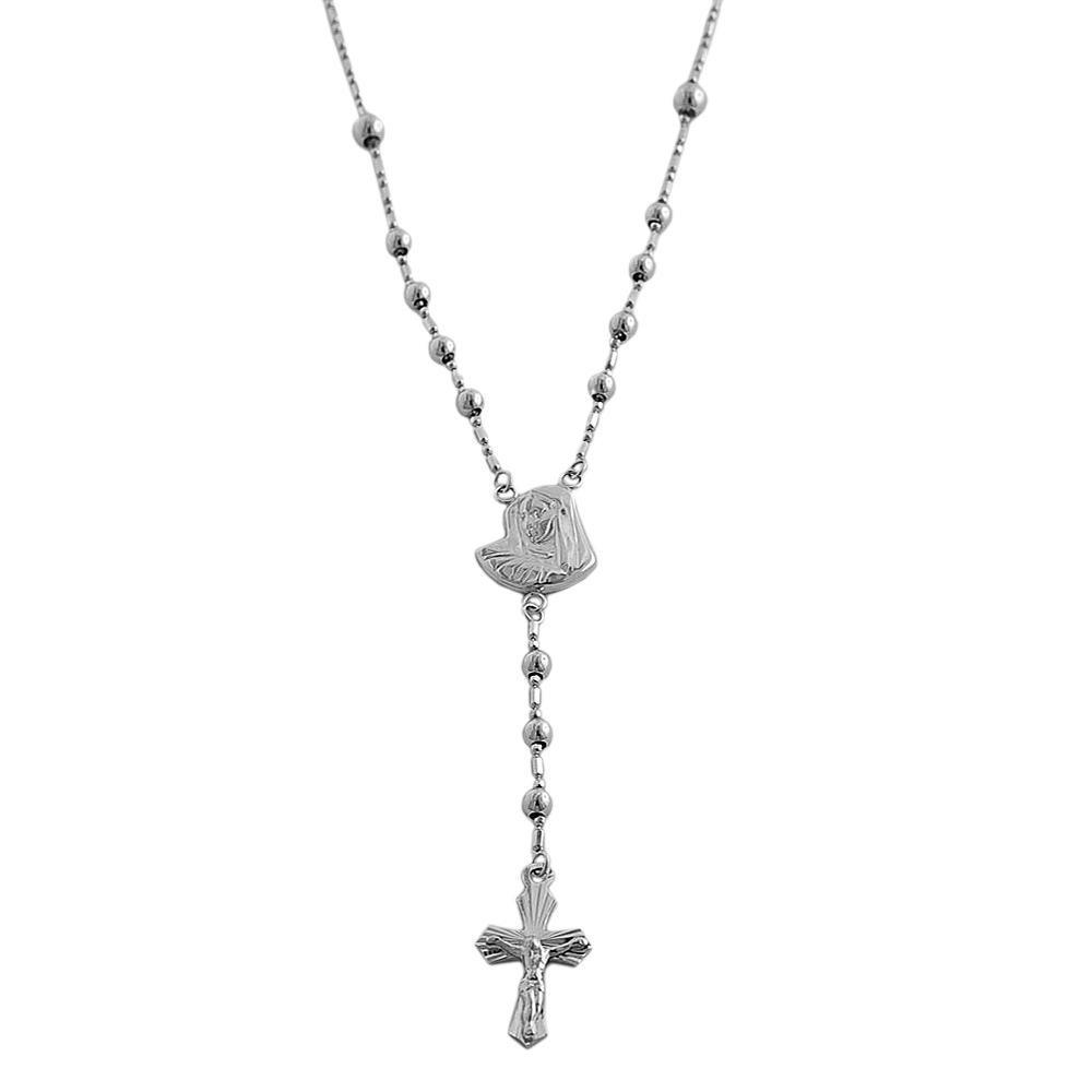 White Gold Rosary Necklace
 14k White Gold Rosary Necklace Overstock™ Shopping Top