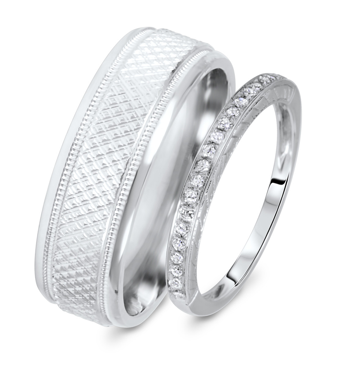 White Gold Wedding Ring Sets His And Hers
 3 Bud His and Hers Wedding Ring Sets Wedding Ideas