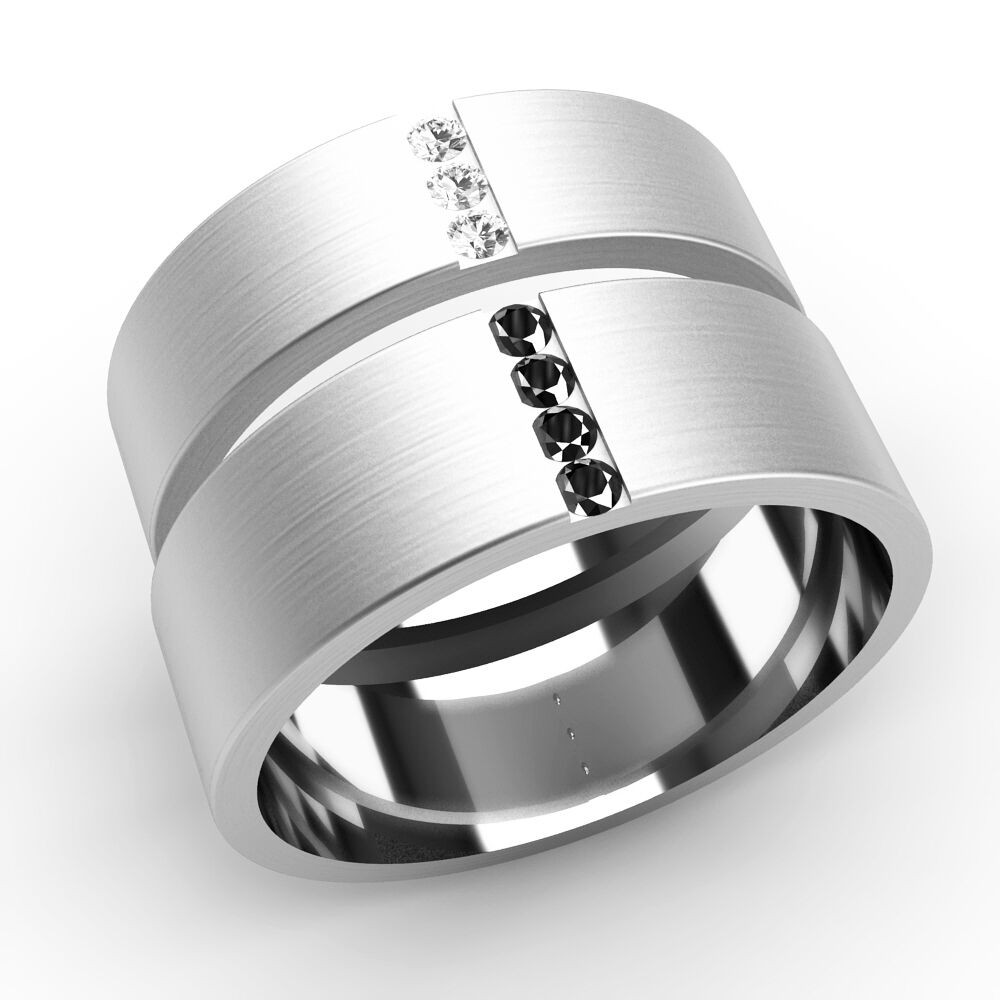 White Gold Wedding Ring Sets His And Hers
 His and Hers Wedding Rings Diamond Set Bands White Gold