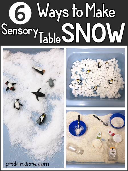 Winter Activities For Preschoolers
 How to Make Pretend Snow in the Sensory Table for