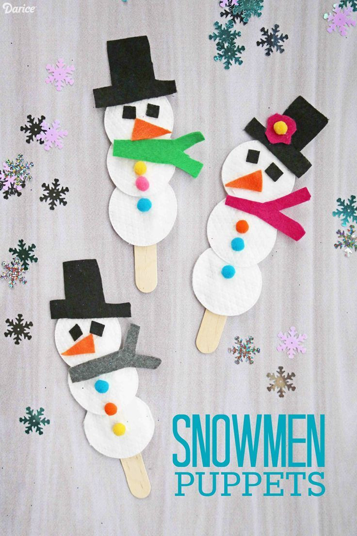 Winter Art And Craft For Toddlers
 Snowman Puppet Easy Winter Craft for Kids Darice