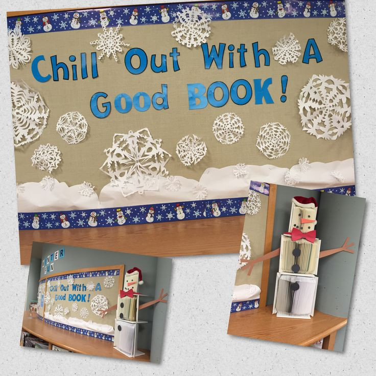 Winter Library Bulletin Board Ideas
 Chill out with a good book Winter library bulletin board