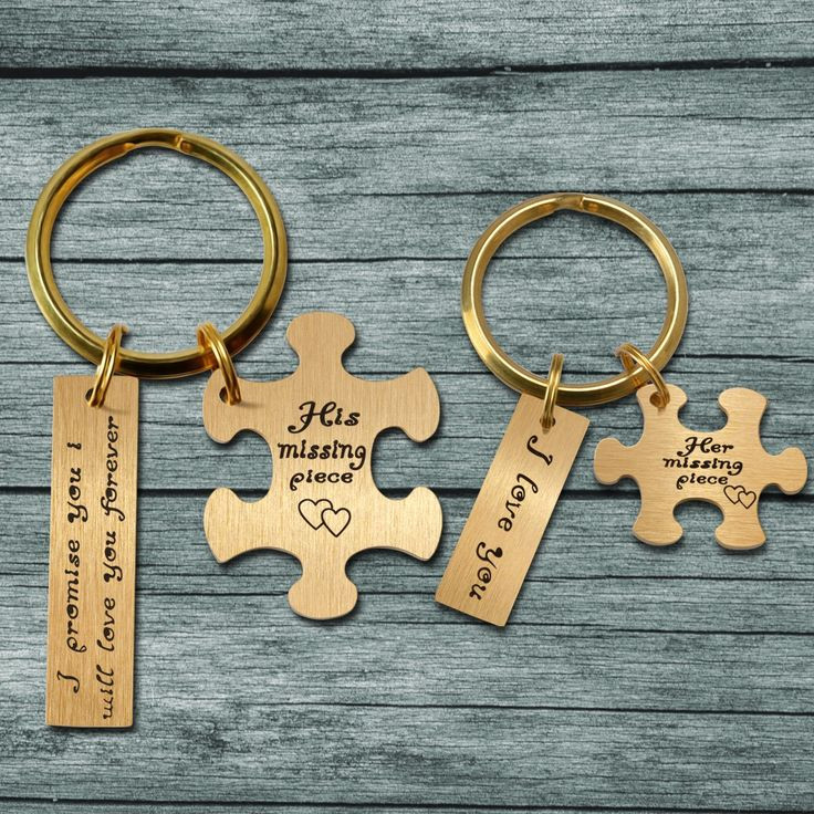 Couple Gift Ideas For Him
 Puzzle Bar Piece Keychain for Him Matching Couple Gift for