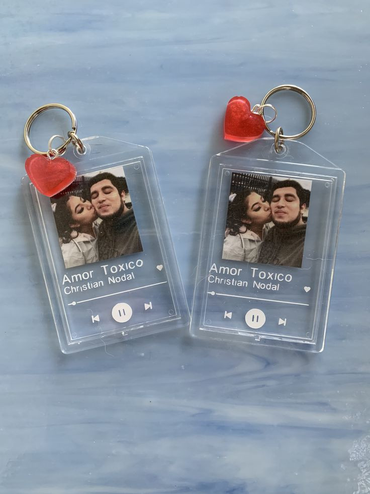 Cute Couple Gift Ideas
 Pair of Custom Spotify keychains Etsy in 2020