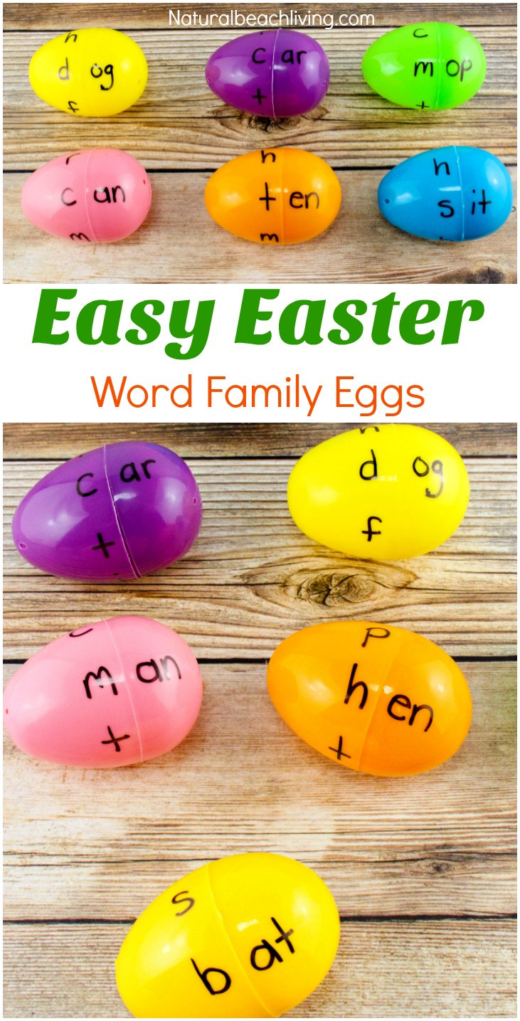 Easter Activities For Families
 Easter Egg Word Family Activities for Kindergarten