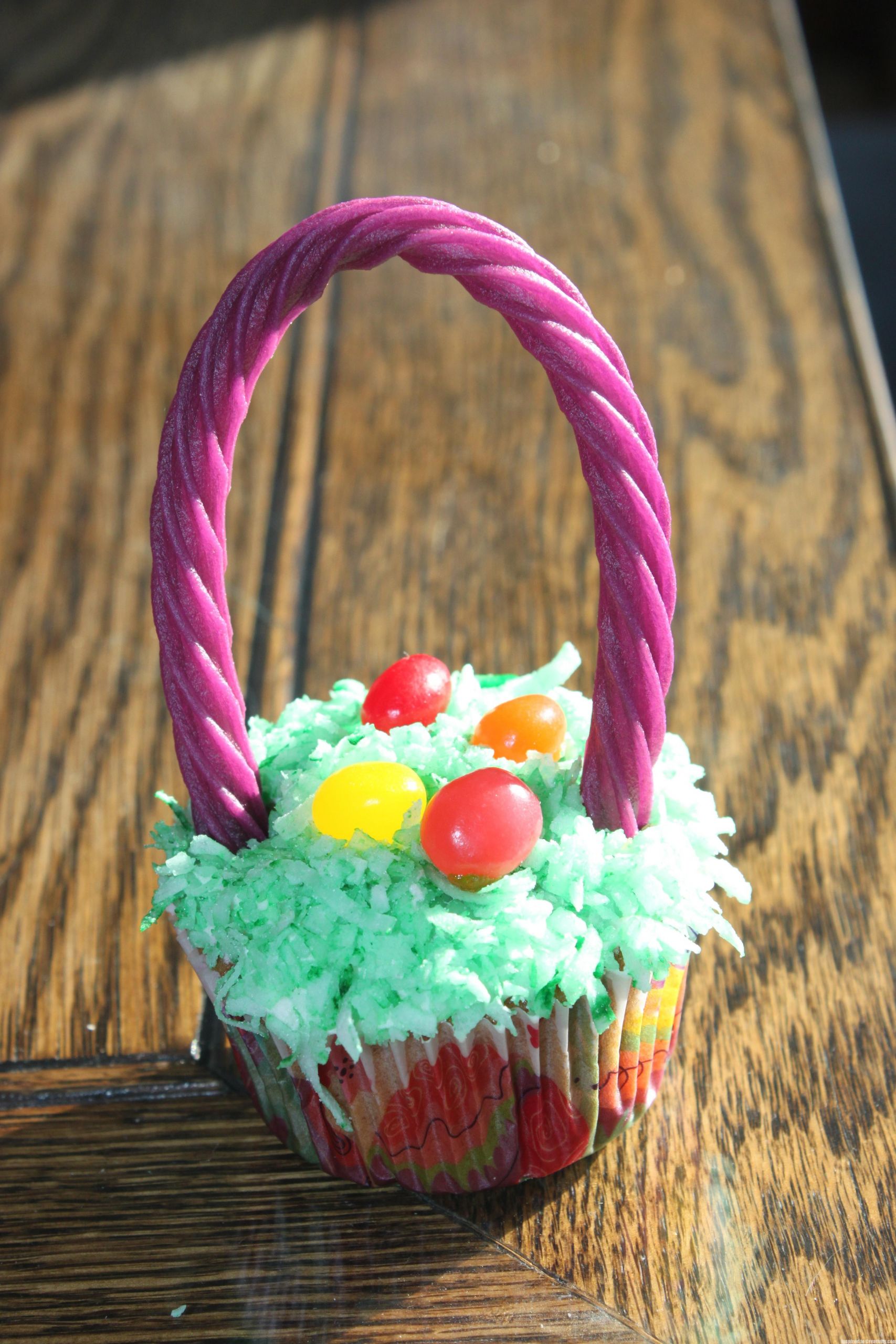 Easter Basket Cupcakes
 Mini Easter Basket Cupcakes w Jelly Beans Licorice