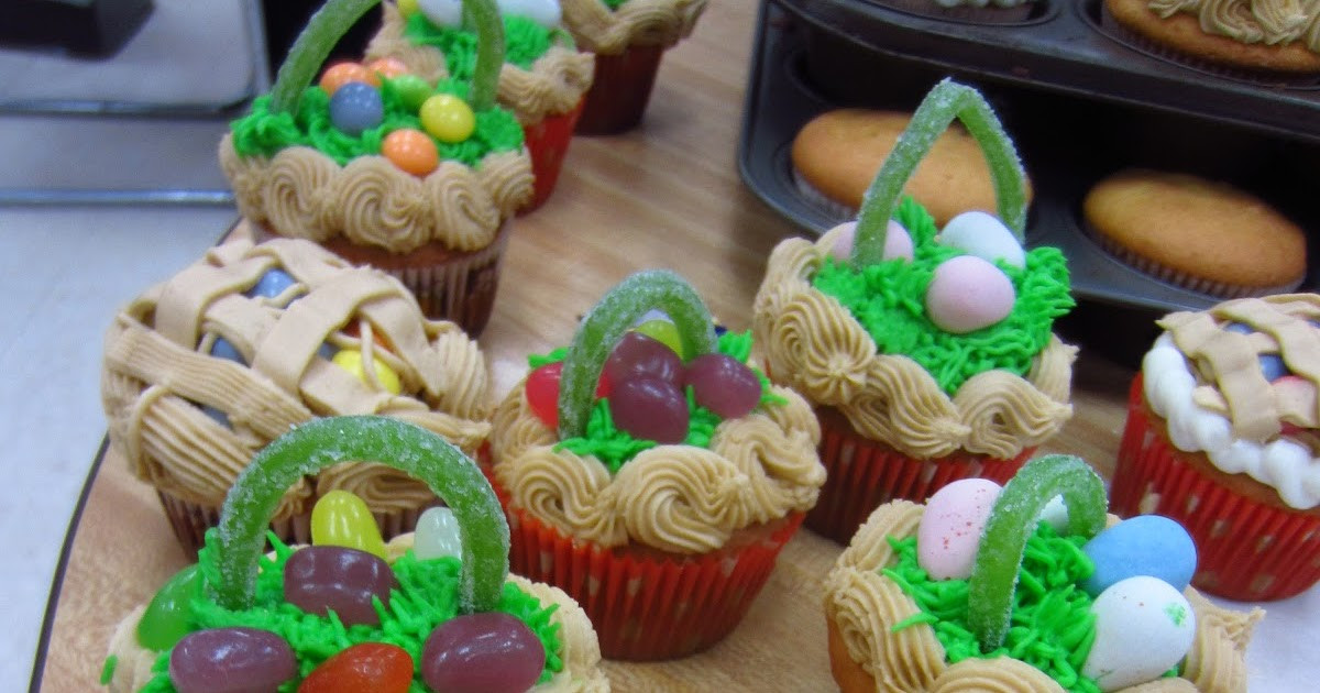 Easter Basket Cupcakes
 Lemanie s Randomness Easy Easter Basket Cupcakes =