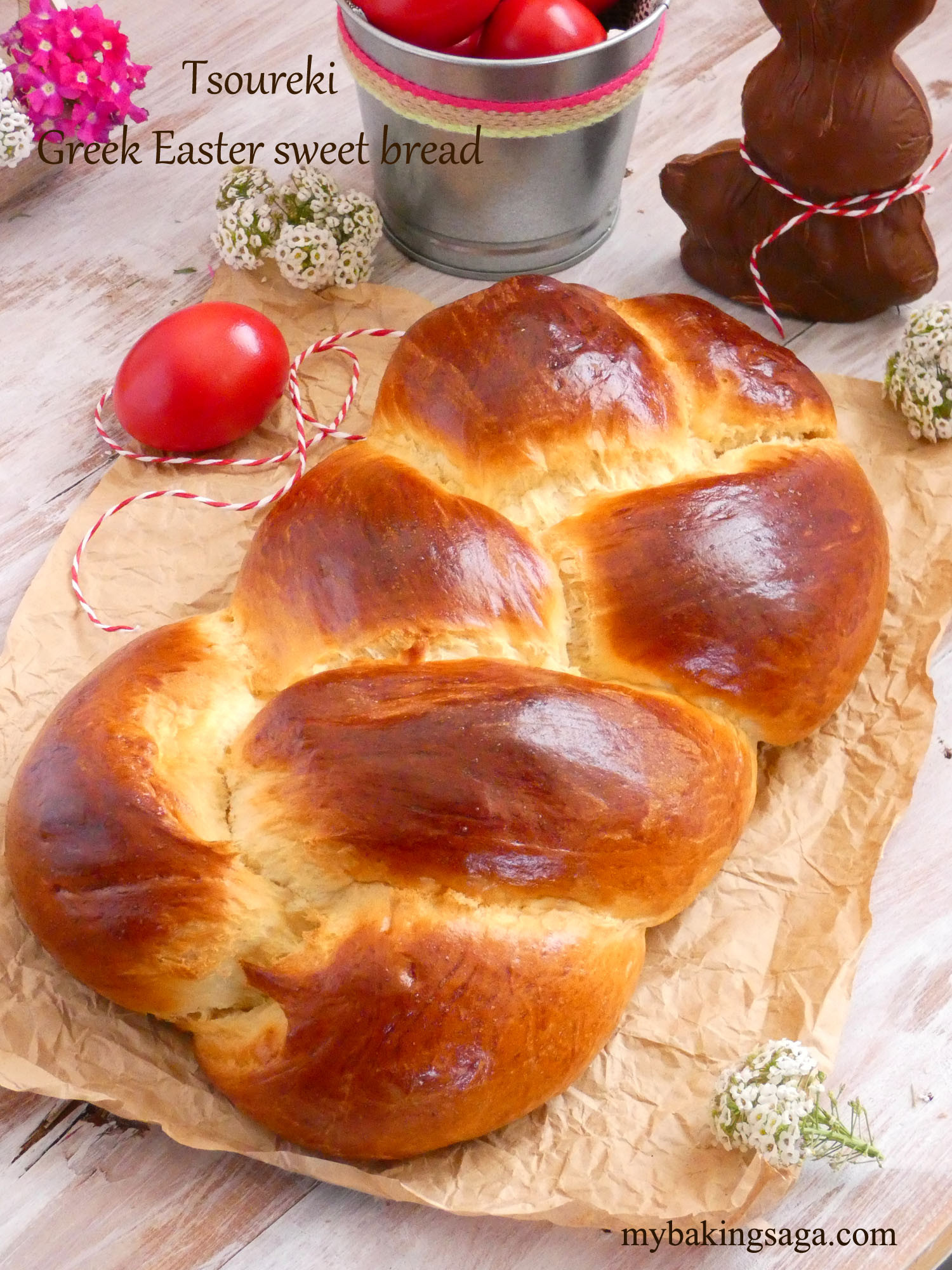 Easter Bread Greek
 Tsoureki Greek Easter sweet bread