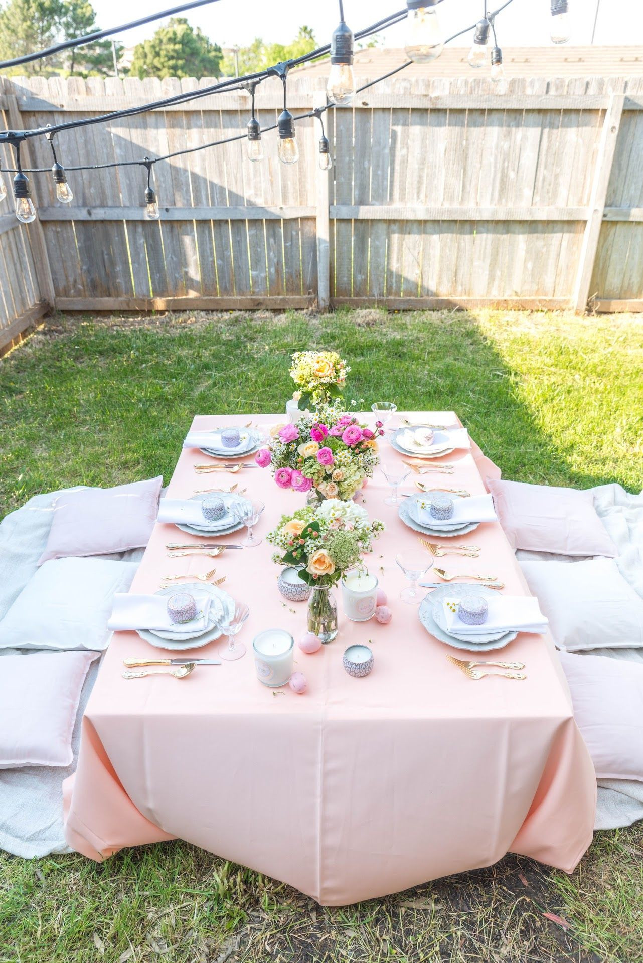 Easter Brunch Party Ideas
 Pink & Peach Easter Dinner Party
