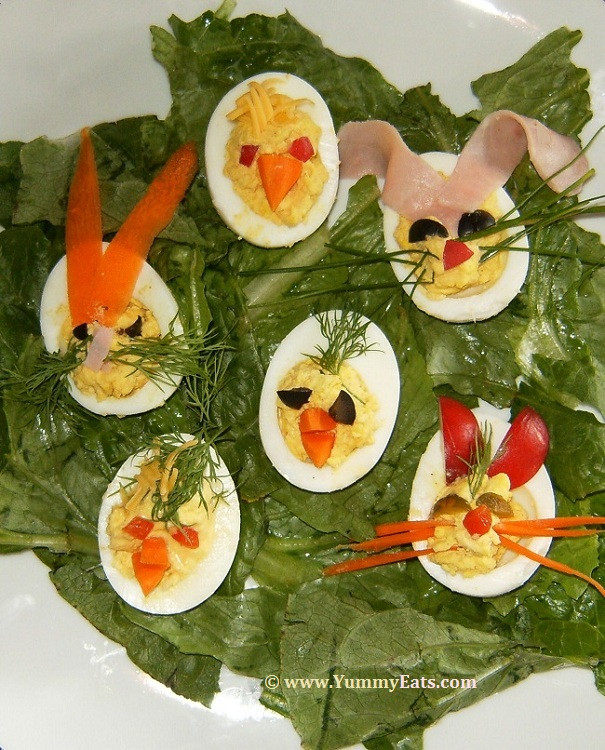 Easter Bunny Deviled Eggs
 Easter Deviled Eggs Recipe "Funky Bunnies Cute Chicks