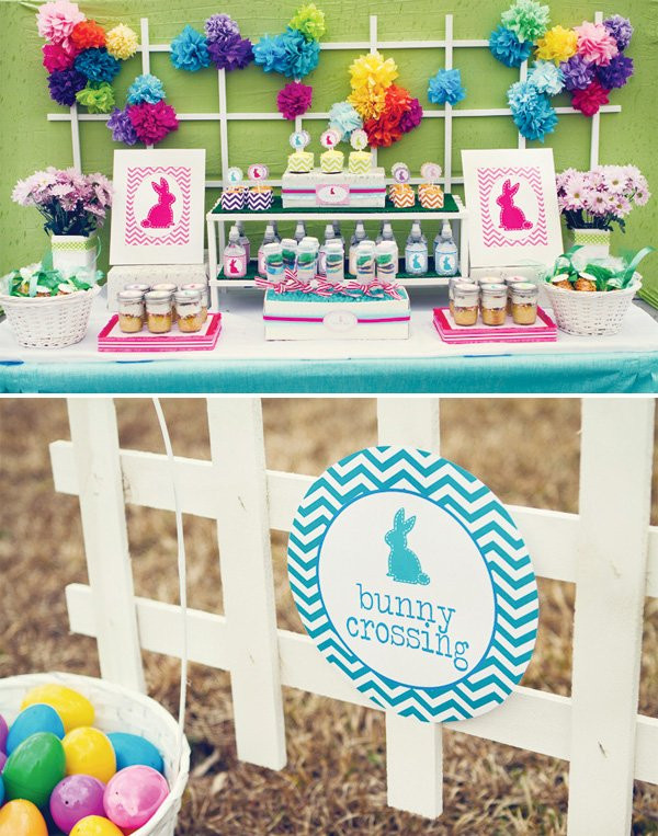 Easter Bunny Party Ideas
 Colorful Easter Bunny Birthday Party Hostess with the